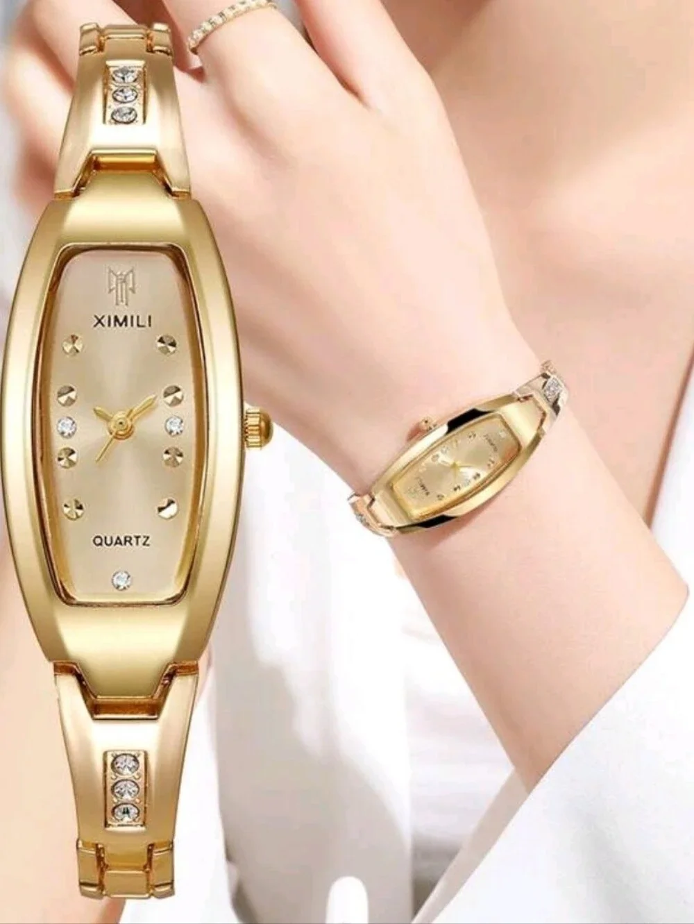 Women Gold Slim Elegant  CLassy Quartz Watch